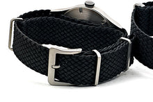 Load image into Gallery viewer, TIMEFACTORS BLACK BRAIDED NATO