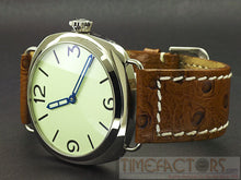 Load image into Gallery viewer, TIMEFACTORS CALF LEATHER OSTRICH GRAIN