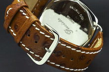Load image into Gallery viewer, TIMEFACTORS CALF LEATHER OSTRICH GRAIN