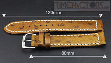 Load image into Gallery viewer, TIMEFACTORS CALF LEATHER OSTRICH GRAIN